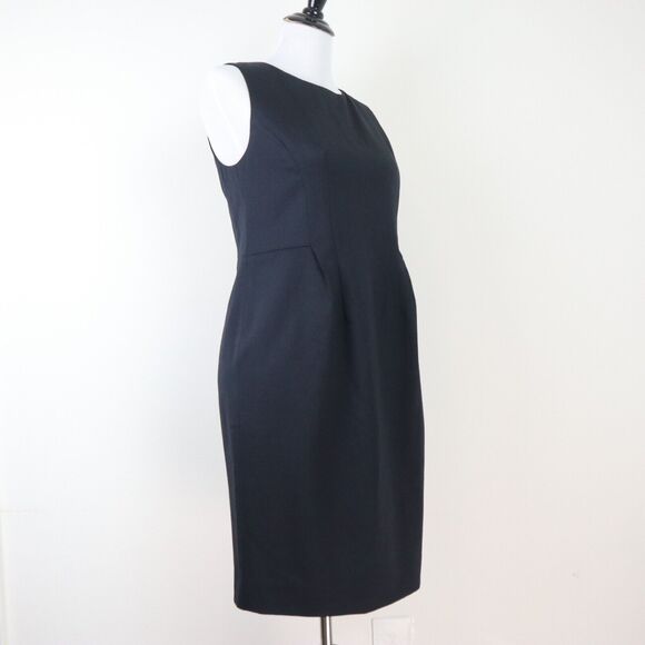 Vintage Pendleton Size Petite 4 Stretch Wool Sheath Dress Black - Picture 7 of 10